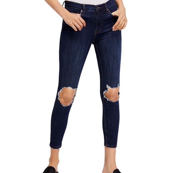 Free People Denim - FreePeople Skinny Jeans in Dark Blue